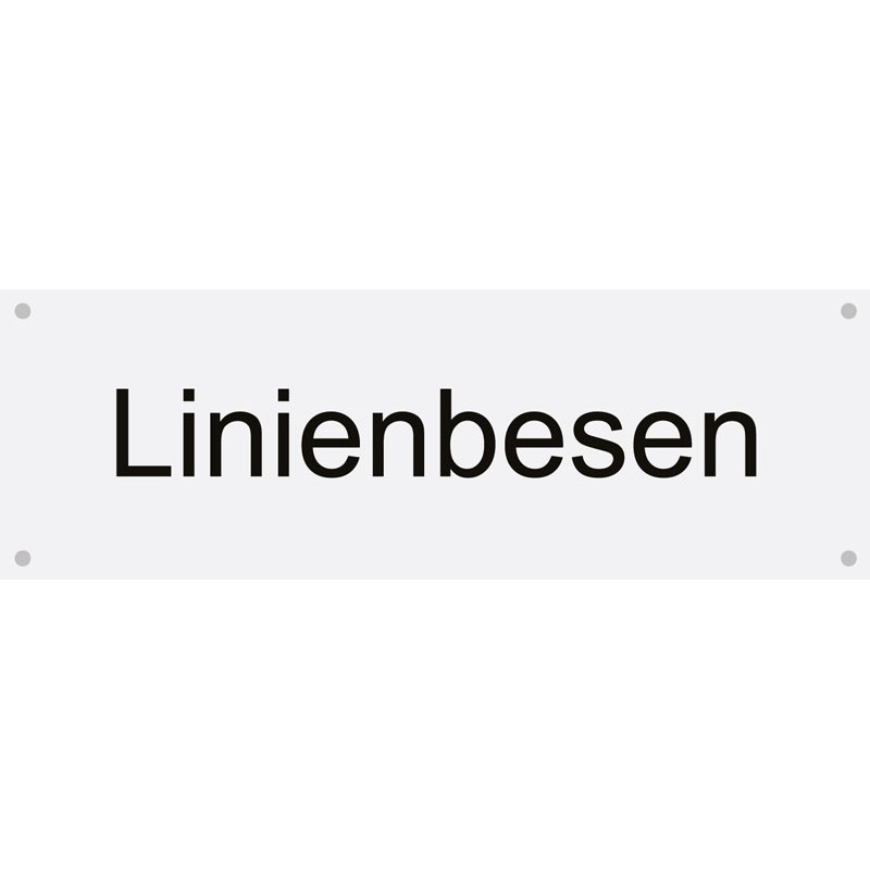 06036 Geräteschild Linienbesen aus Aluverbund Grösse 30 x 10 cm